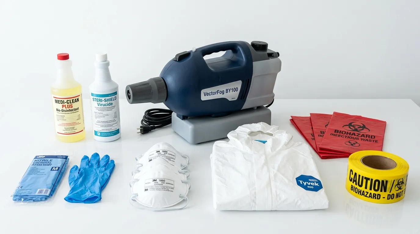 Professional biohazard remediation crew working in Lake Shore