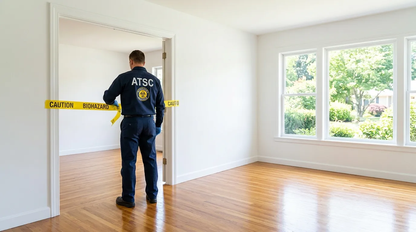 Certified biohazard cleanup crew performing Decomposition Cleanup in Lake Shore